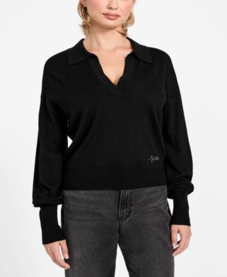Women's Long-Sleeve Polo Collar Miranda Sweater