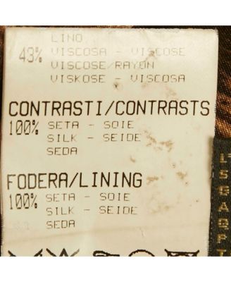 Women's Beige Linen Blend Zip-Up Jacket