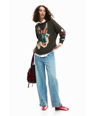 Women's Collage drawing sweatshirt