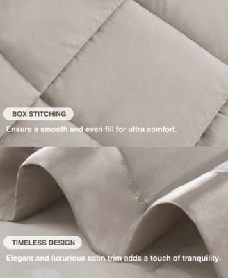 Windom Lightweight Down Alternative Satin Trim Blanket, Full/Queen