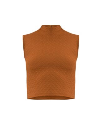 Women's Knit Sleeveless Crop Top