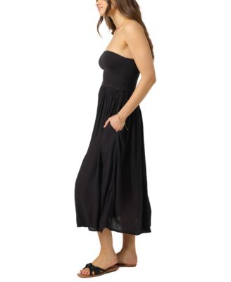 Women's Piper Strapless Smocked Midi Dress
