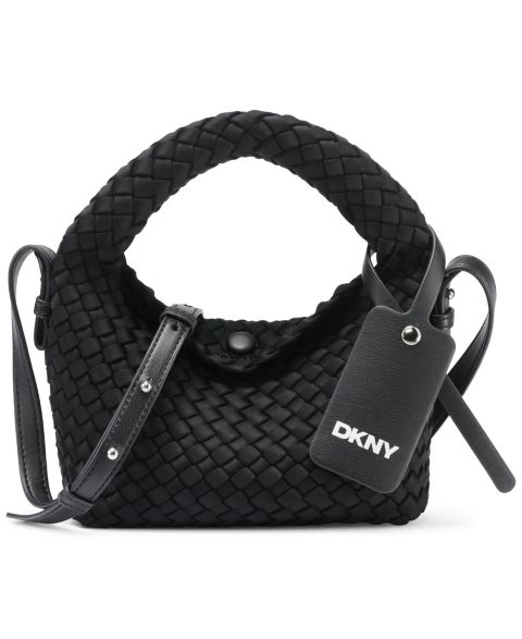 Женская сумка DKNY Giselle Magnet Closure Crossbody, цвет: Чёрный / Серебряный
