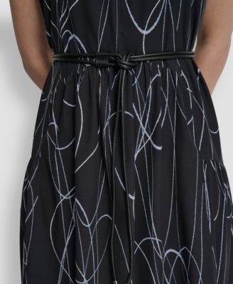 Women's Sleeveless Drop Waist Midi Dress