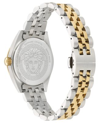 Women's V-Code Two-Tone Stainless Steel Bracelet Watch, 36mm