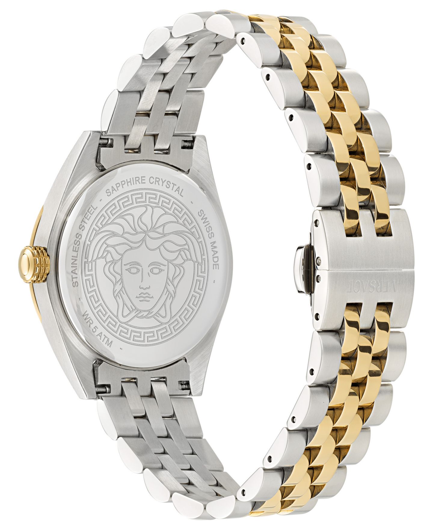 Женские часы Versace V-Code Two-Tone Stainless Steel Bracelet Watch, 36mm — фото 3
