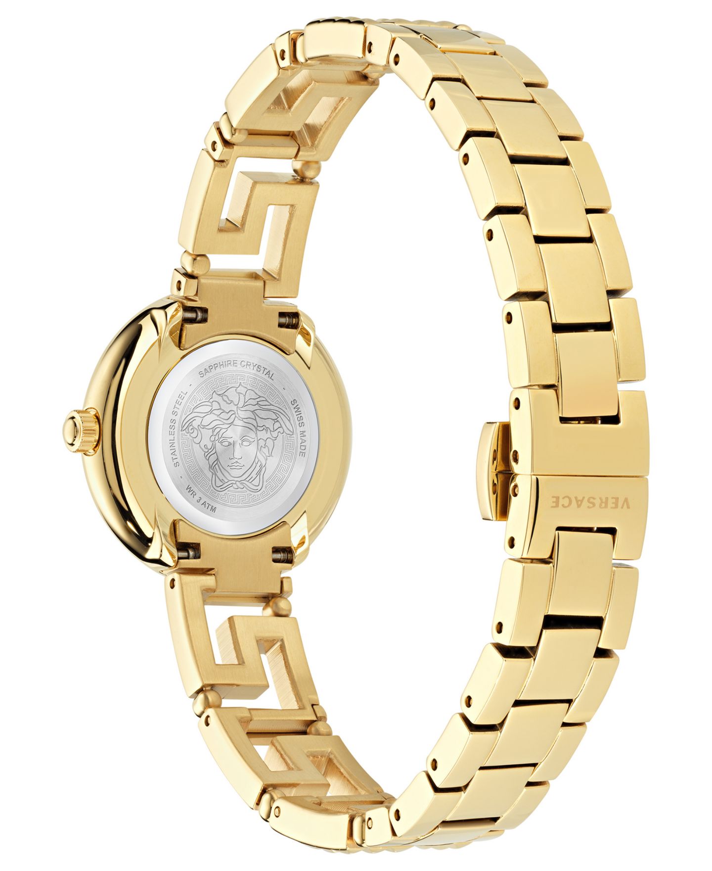 Женские часы Versace Greca Goddess Gold Stainless Steel Bracelet Watch, 28mm — фото 3