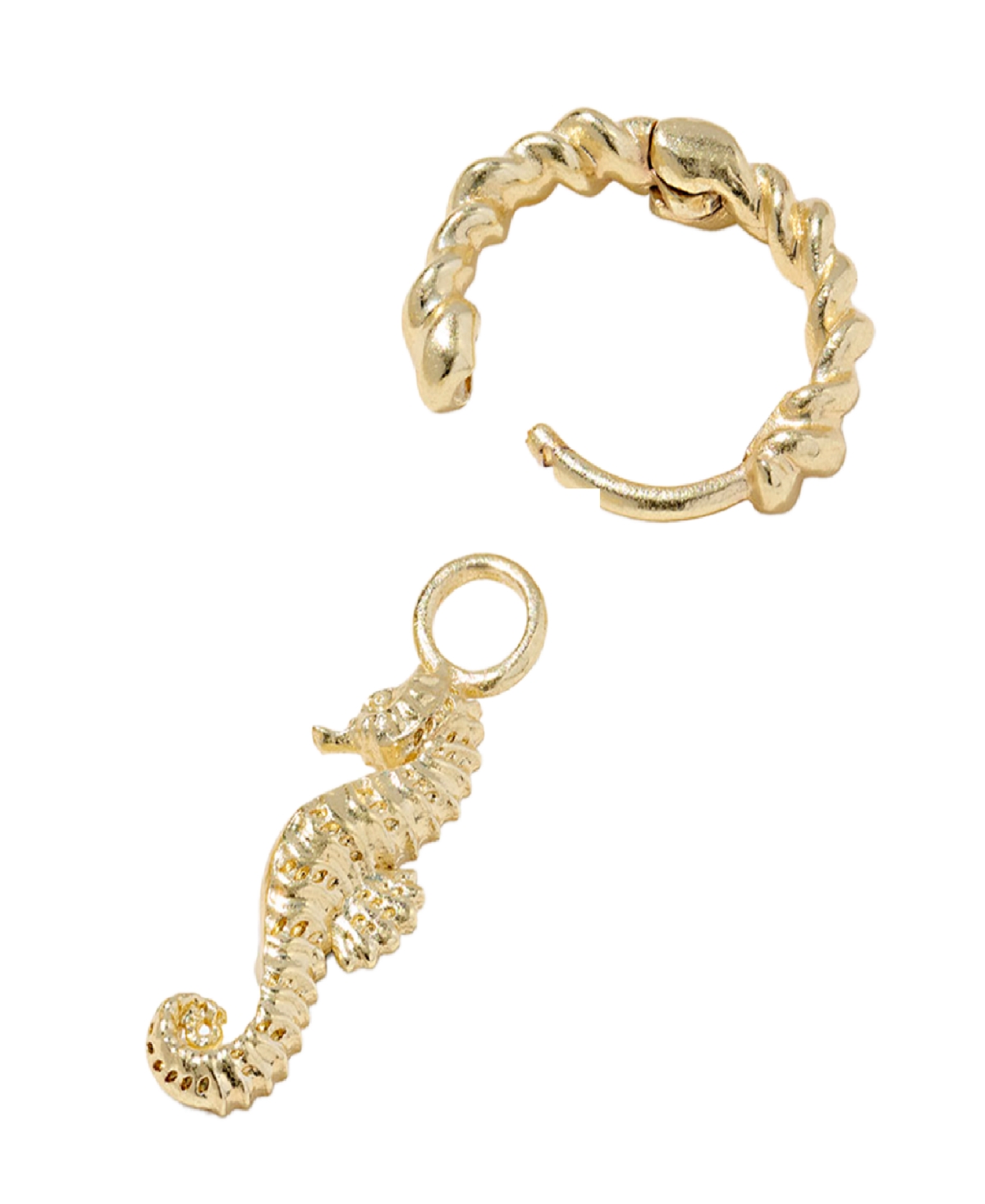 Kendra Scott Seahorse Huggie Earrings in 14k Gold Over Brass