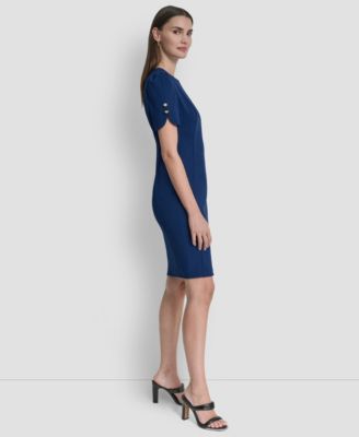 Women's Crewneck Short Sheath Dress