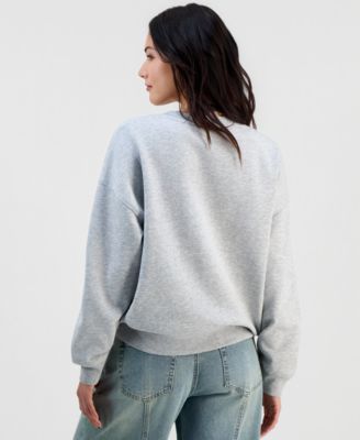 Juniors' Patchwork Graphic Sweatshirt