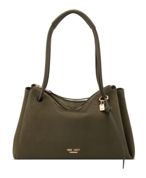 Женская сумка Nine West Renan Large Satchel, цвет: Тёмный оливковый