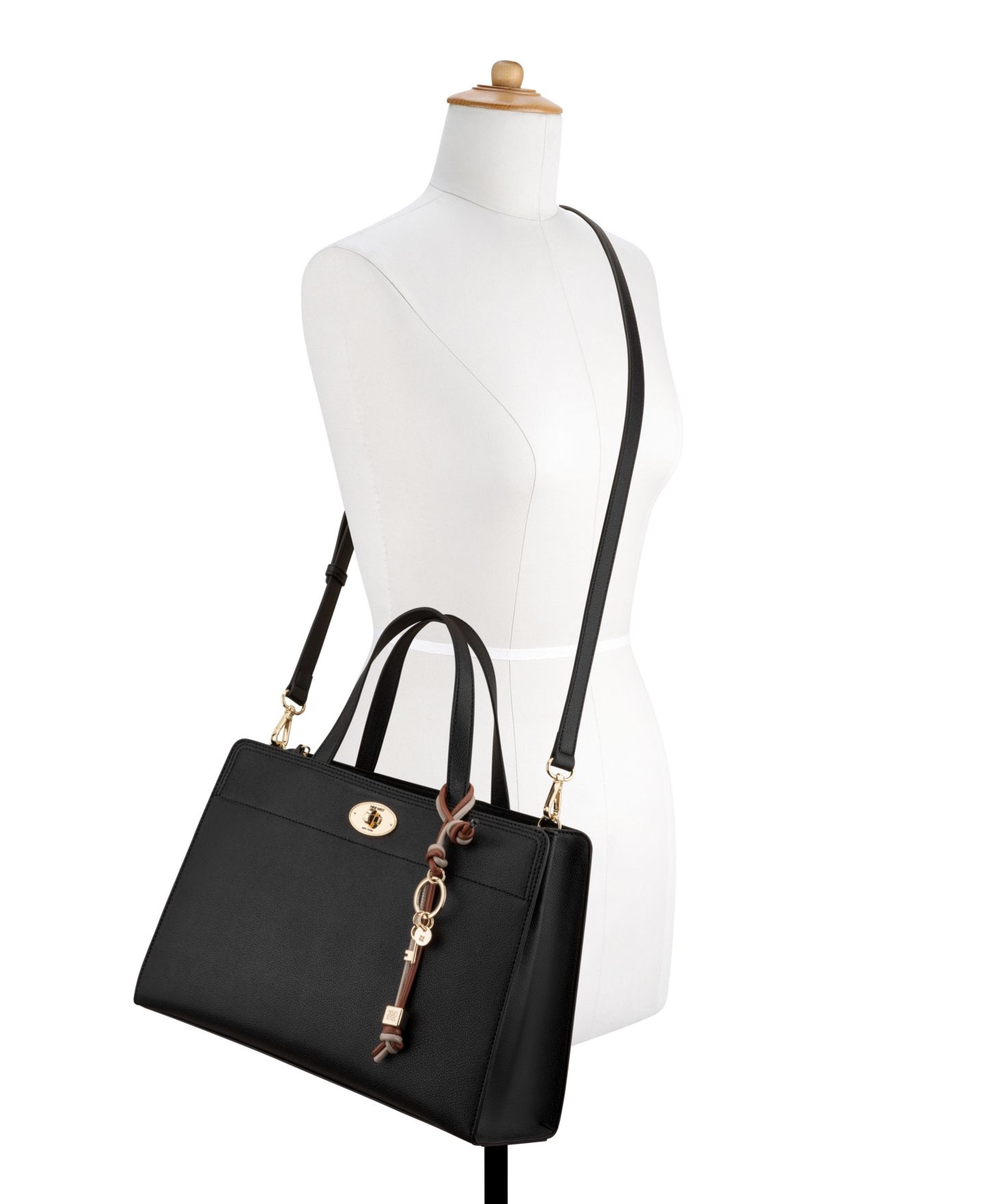 Женская сумка Nine West Khora Medium Shopper Handbag, цвет: Чёрный — фото 5