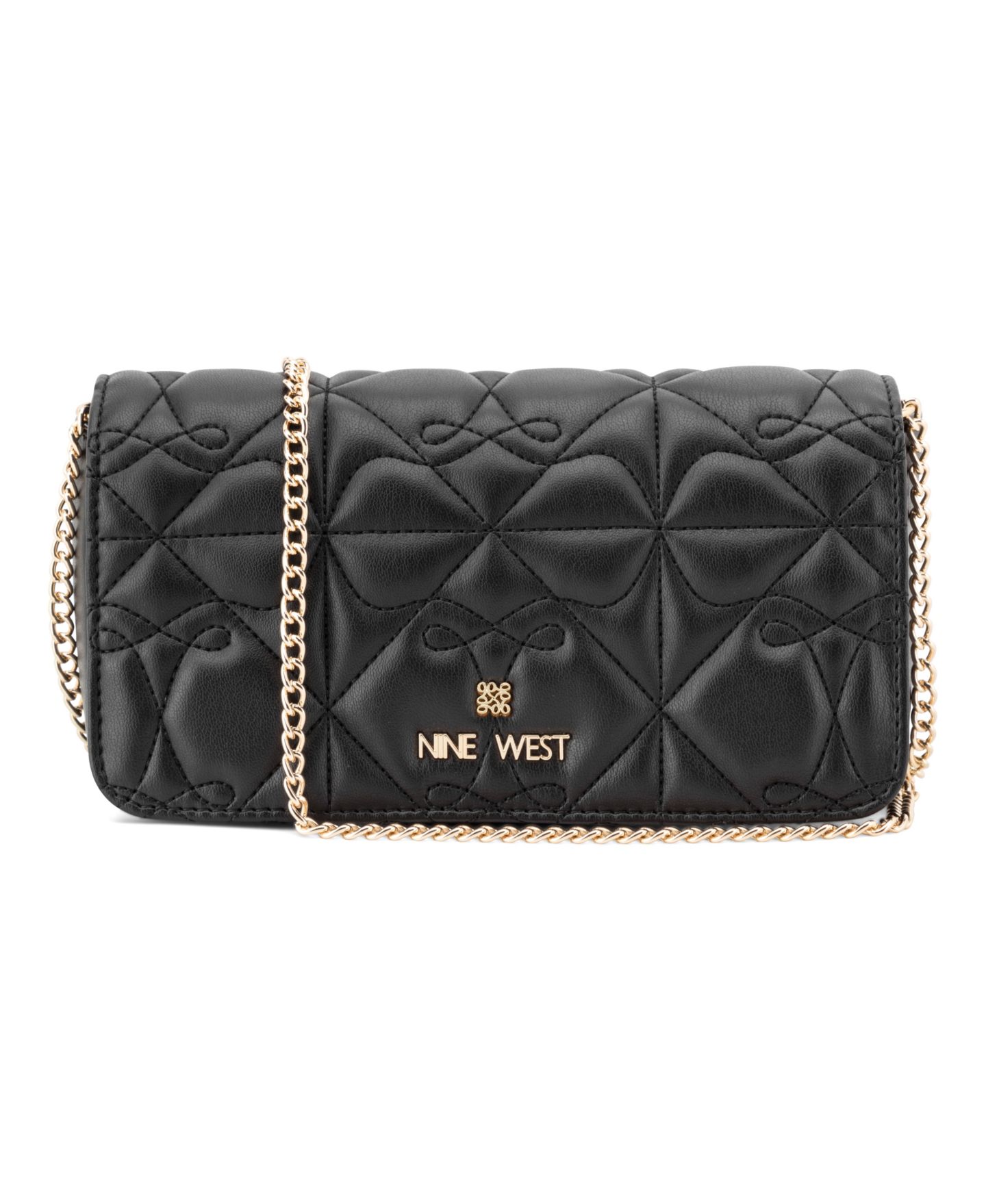 Женский клатч Nine West Kiersten Mini Chain Phone Clutch Crossbody, цвет: Чёрный — фото 1
