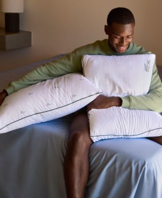 Tennis Stripe Cotton Gusseted Firm-Density Pillow, Standard