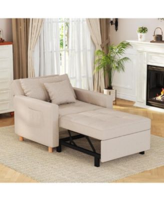 36" Sleeper Chair, Convertible Chair Bed for Adults, 3-in-1 Pull Out Sofa Chair