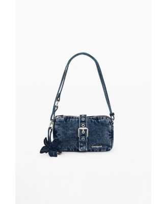Women's Small denim crossbody wallet with appliques