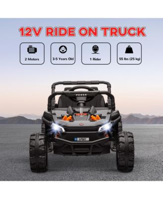 Kids 12V Electric Ride On Car with Dual Motors Parent Remote Control and Suspension for Ages 3 to 6
