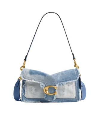 Tabby Medium Denim Patchwork Shoulder Bag 26