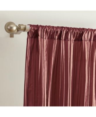 Athena Faux Silk Window Curtain and Scarf Set