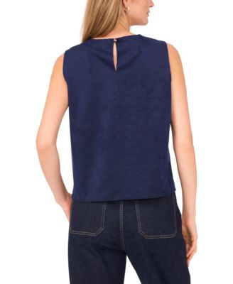 Women's Faux-Suede Sleeveless Top