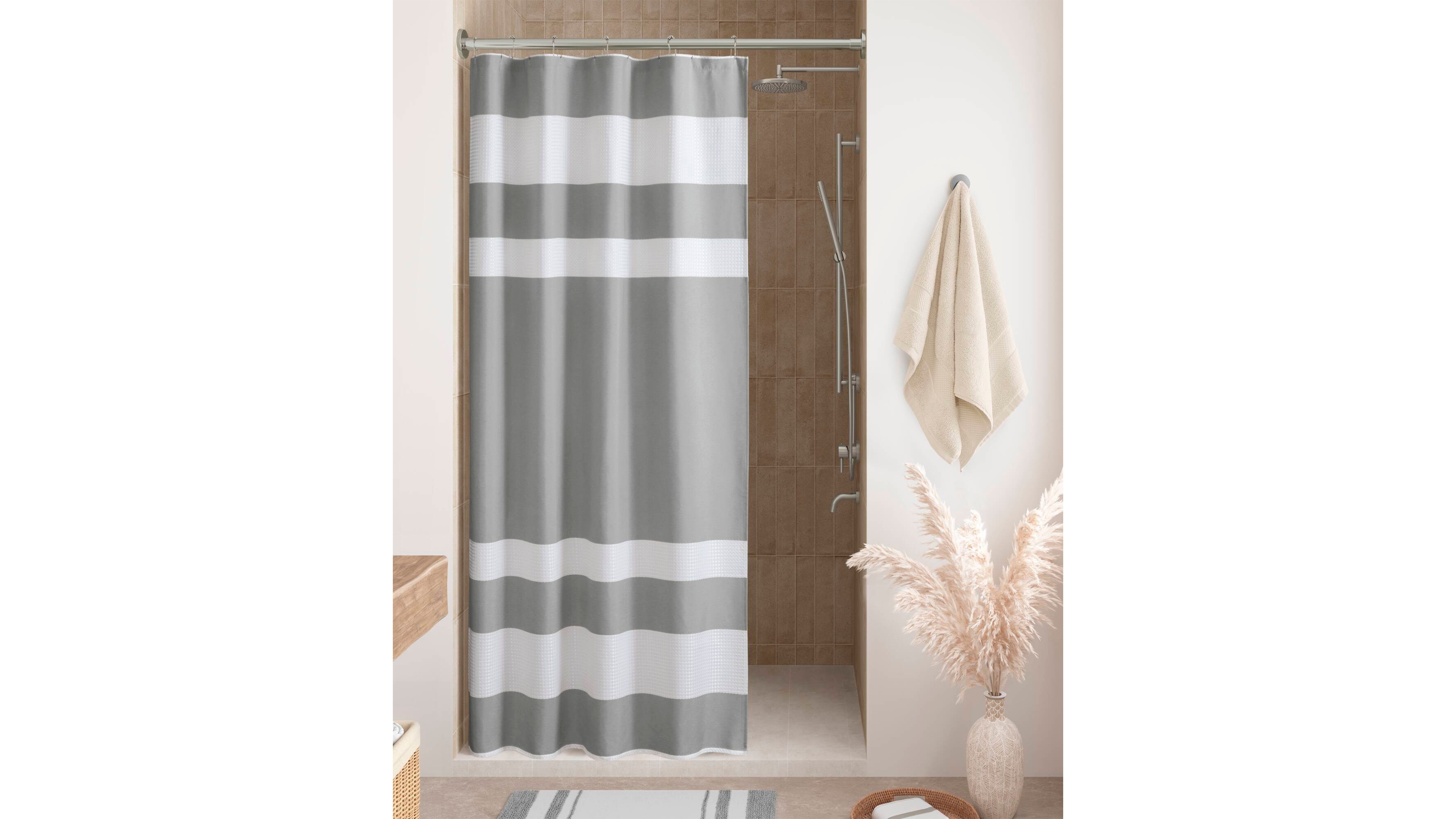 Madison Park Spa Waffle 3M-Scotchgard Shower Curtain, 54" x 78"
