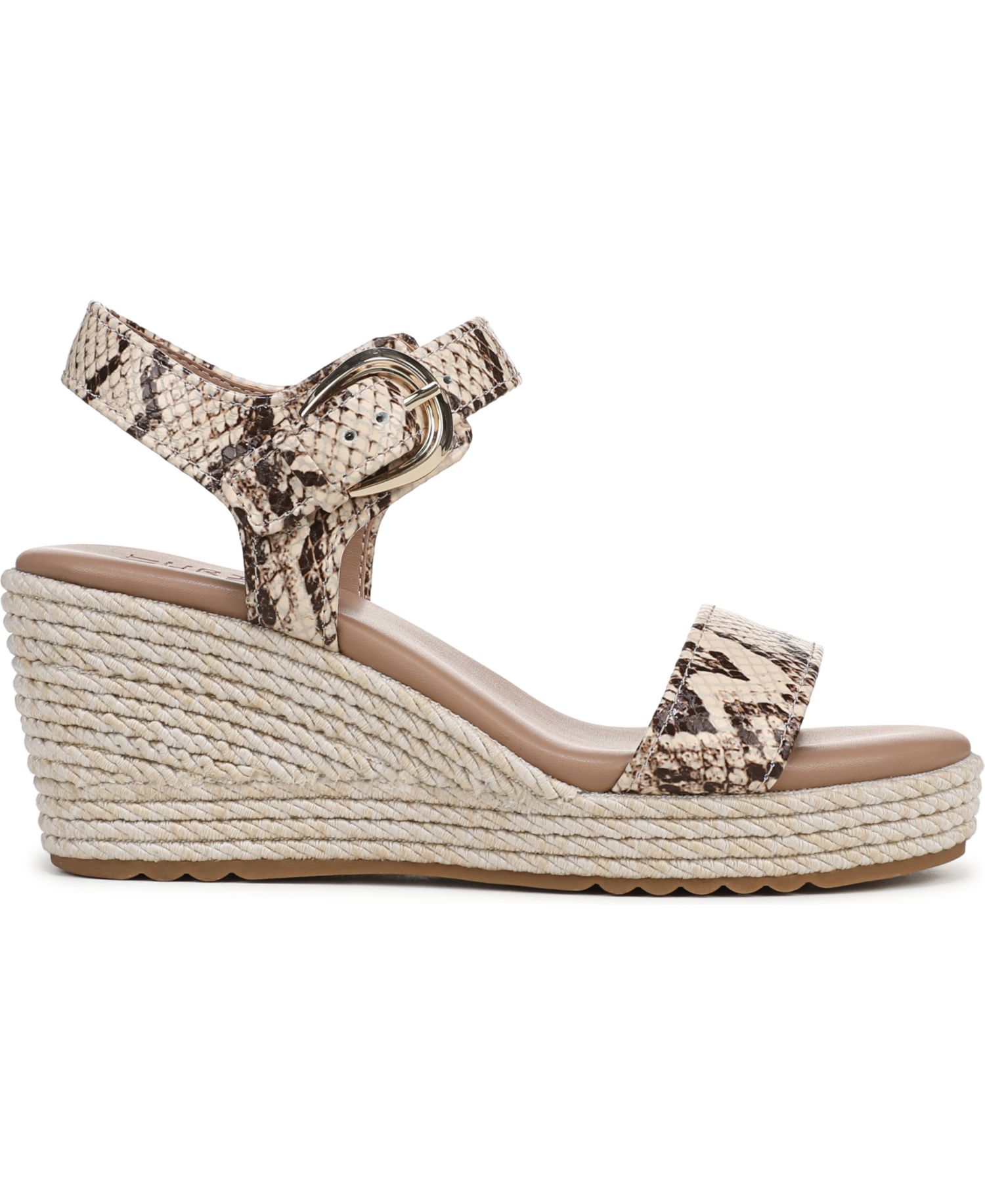 Women's Stella Open Round Toe Buckle Wedge Sandals
