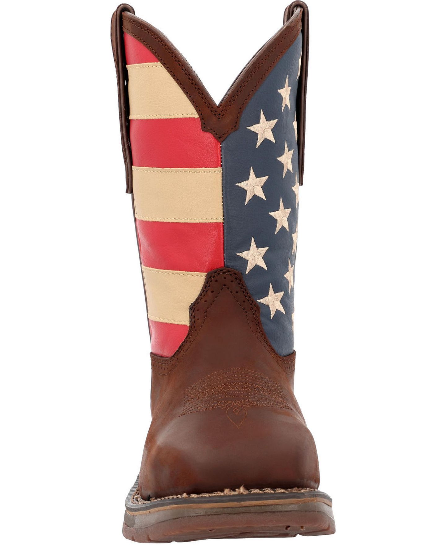 Мужские ботинки Durango Workin' Rebel Patriotic Steel Toe Work Boot, цвет: Коричневый — фото 8