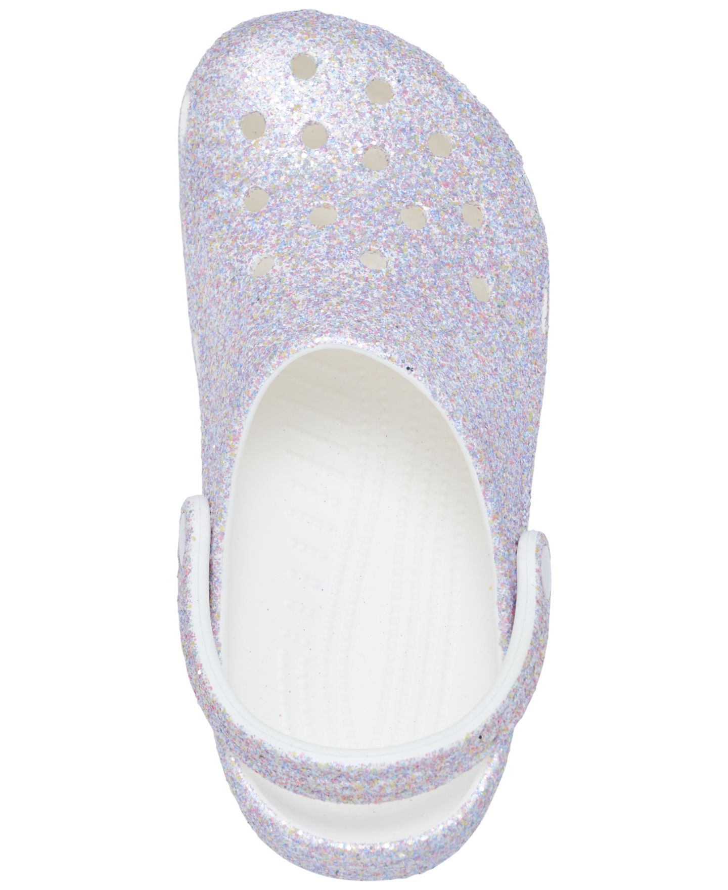 Сабо Crocs Glitter Classic Clogs from Finish Line для девочек, цвет: Белый — фото 5