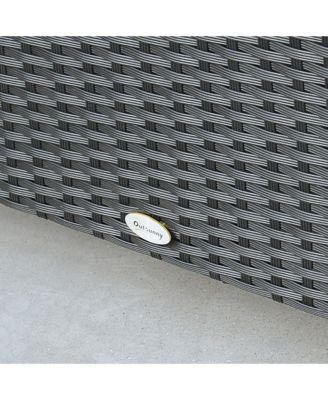 PE Rat Patio Table with Tempe Glass,