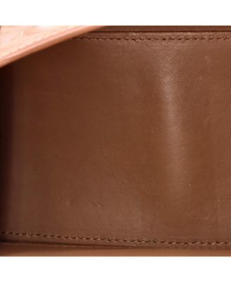 Small Hourglass Top Handle Bag Embossed Leather