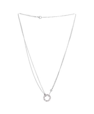 2 Diamonds Love Pendant Necklace