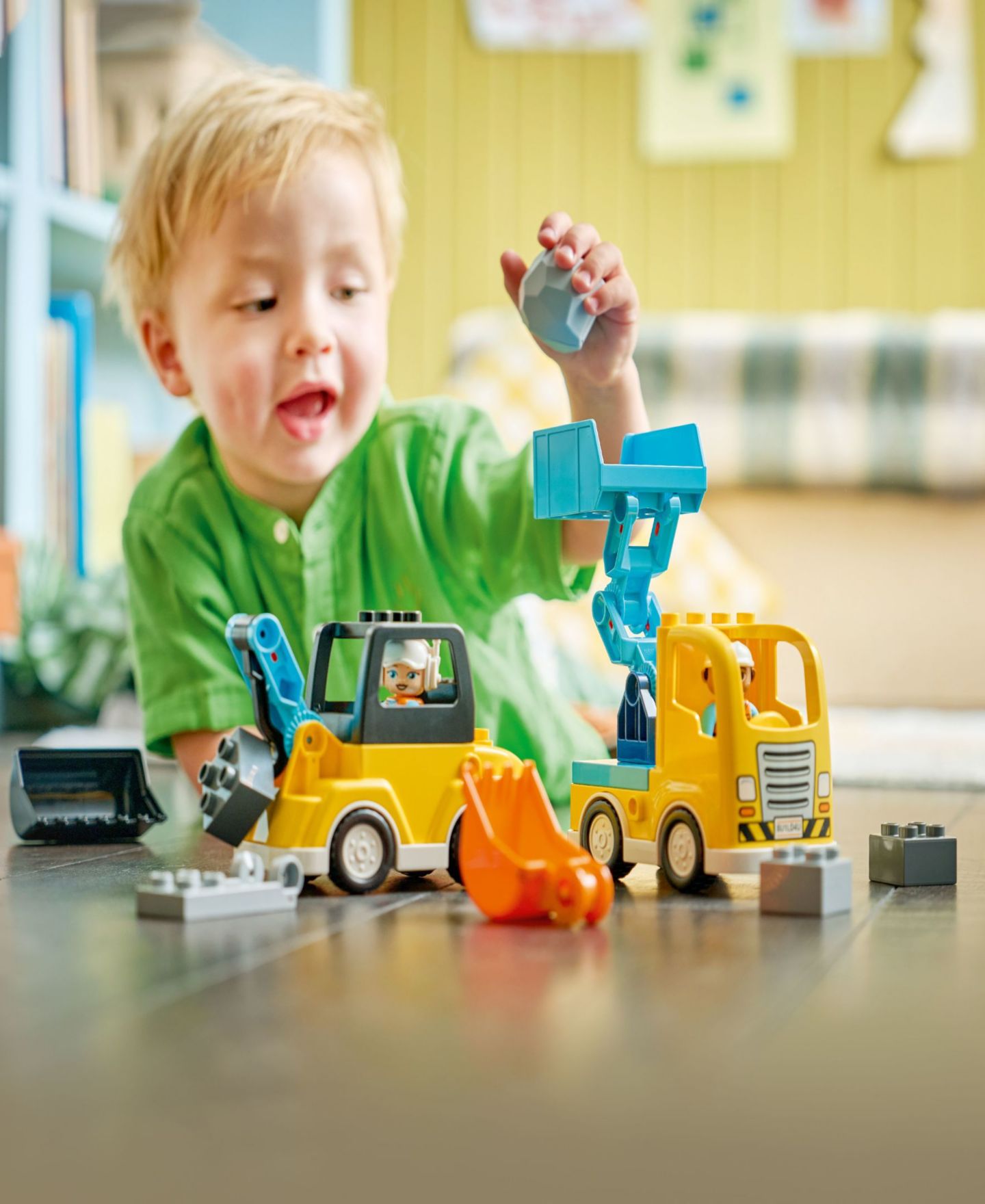 Детский конструктор LEGO® Duplo Town 3 in 1 Construction Vehicles Building Kit 10475, 22 Pieces — фото 5
