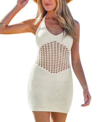 Women's Dear Diary Cream Cover-Up Mini Beach Dress