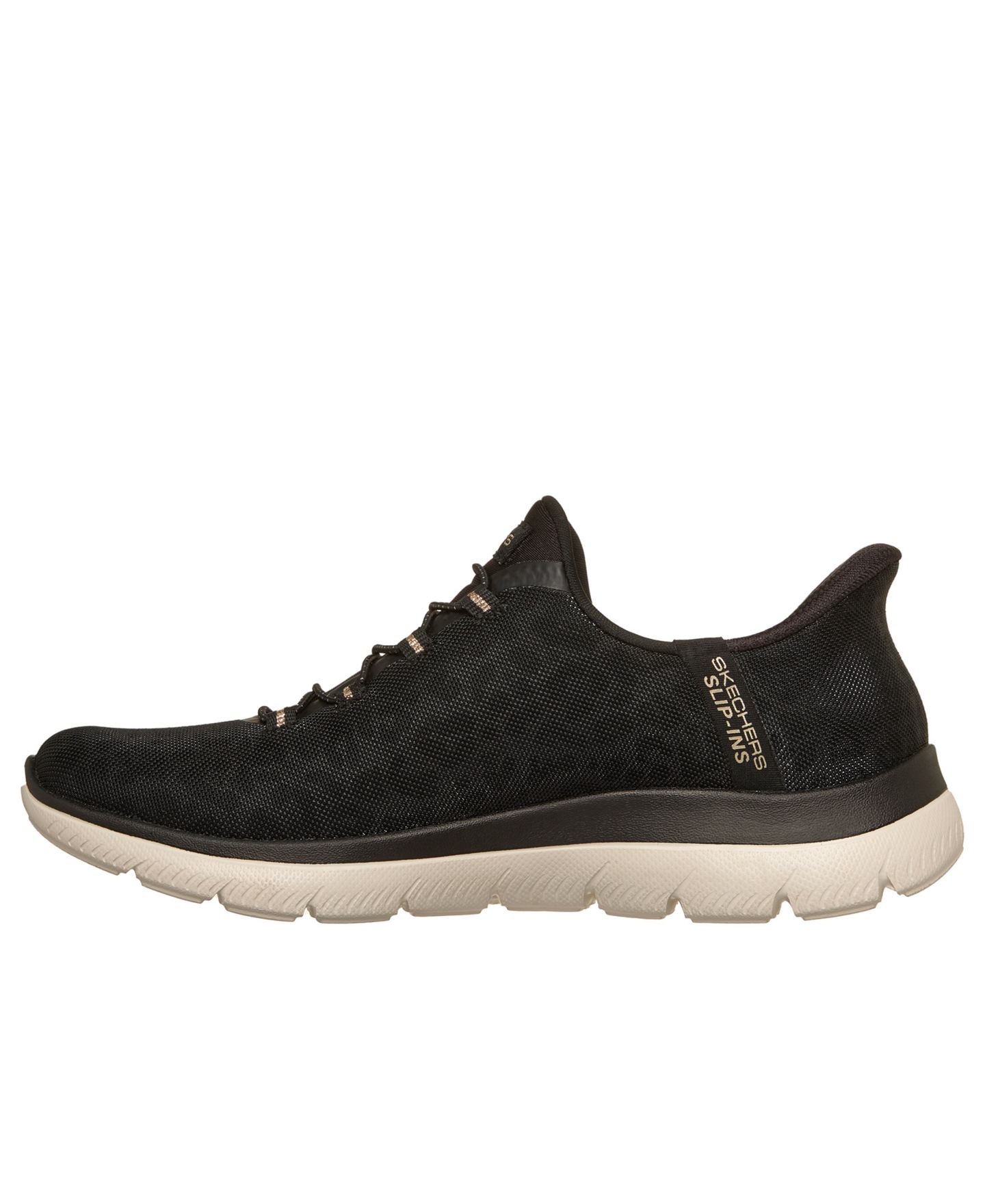 Женские кроссовки Skechers Slip-Ins: Arch Fit Summits - Luxe Leopard Casual, цвет: Чёрный / Золотой — фото 5