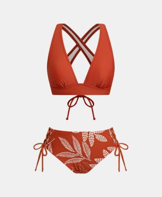 Women's Wide Strap Crossback Soft Cup Bikini Set