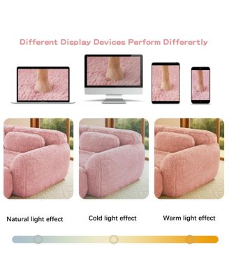 Plush Boneless Sofa with Ottoman, No Assembly Required, Anti-Slip Bottom