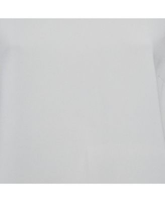 Women's Grey Crepe Flared Sleeve Blouse