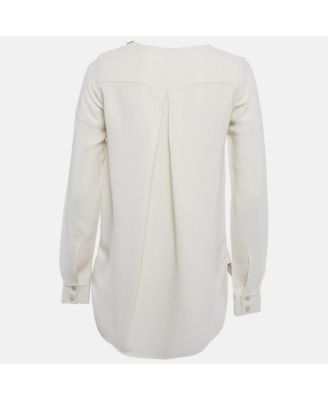 Women's Beige Crepe Long Sleeve Blouse