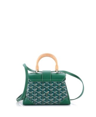 Mini Saigon Top Handle Bag Coated Canvas with Leather