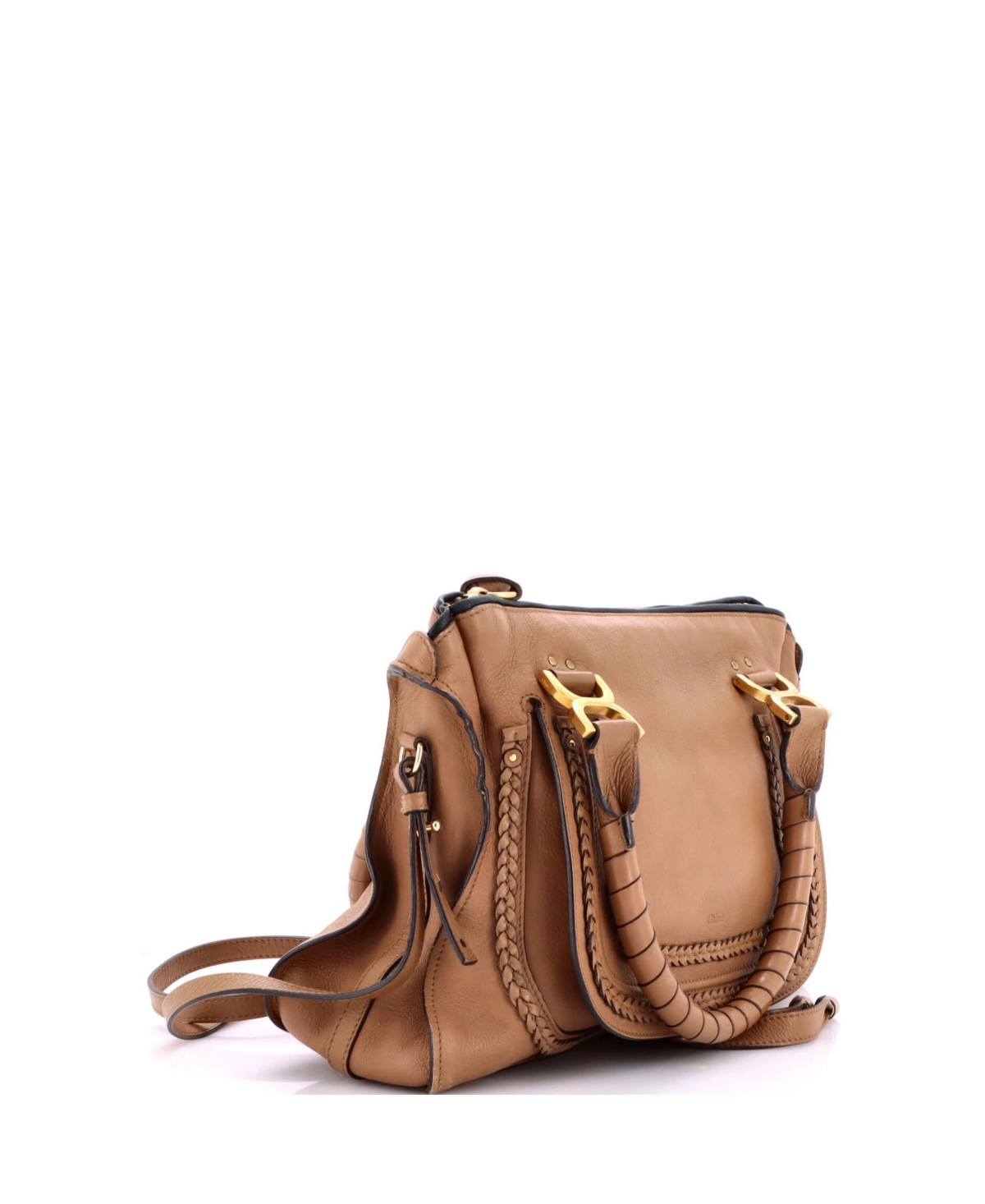 Pre-Owned Chloe Medium Marcie Braided Satchel Leather