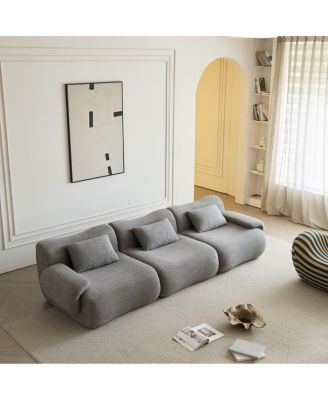 High-Density Sponge Sherpa Fabric Modular Compression Sofa