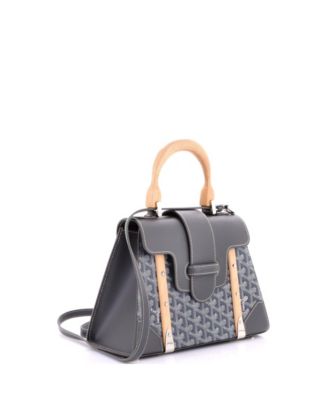 PM Saigon Top Handle Bag Coated Canvas with Leather