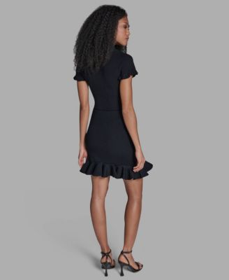 Women's Ruffle Hem Pull-On Sweater Skirt