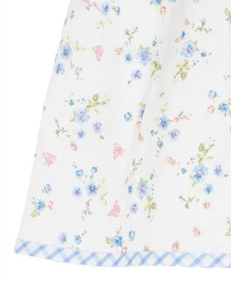 Baby Girls' Scallop Flower Embroidered Short-Sleeve Dress and Panty, 2-Piece Set