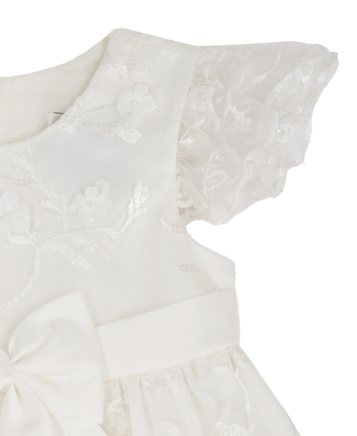 Rare Editions Baby Girls' Check Peter Pan Collar Flutter Sleeve Dress and Panty, 2-Piece Set