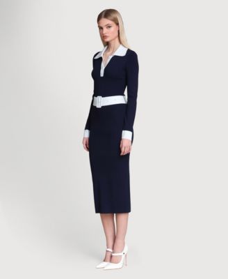 Women's Belted Sweater Dress