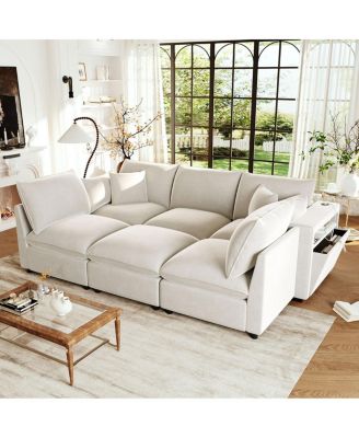 Modern U-shaped with Ottoman