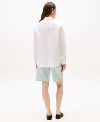 Women's Linen Button-Up Shirt