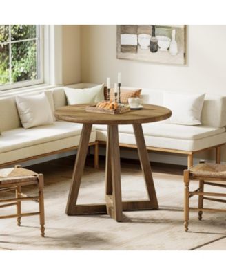 Small Round Dining Table for 2-4 People, 31.5-Inch Kitchen Table for Dining Room, Living Room