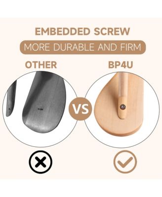 Wooden Suit Hangers with Pants Bar for Women's Clothes, 16-Inch Wide Shoulder Solid Wood Coat Hangers for Jackets, Shirts, Trousers